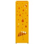 vidaXL Porte-parapluies Jaune moutarde Métal Compact Décoratif