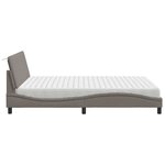 vidaXL Lit avec matelas Hanko taupe 160x200 cm tissu