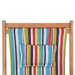 vidaXL Chaise pliable de plage Tissu et cadre en bois Multicolore
