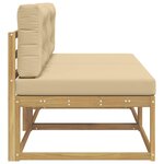 vidaXL 2 Pièce Sofa de milieu extérieur Polyester Blanc