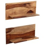 vidaXL Étagères murales 2 Pièces 58 x 26 x 20 cm Bois massif