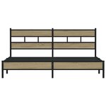 vidaXL Cadre de lit en métal sans matelas chêne sonoma 193x203 cm