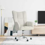 vidaXL Chaise de relaxation Blanc crème Velours