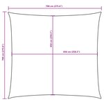 vidaXL Voile de parasol tissu oxford carré 7x7 m jaune