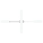 vidaXL Pied de table à manger en forme d'araignée  blanc  120 x 68 x (72-73) cm  acier