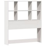 vidaXL Lit bibliothèque sans matelas blanc 90x200cm bois de pin massif