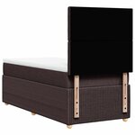 vidaXL Sommier à lattes de lit avec matelas Marron foncé 90x200 cm