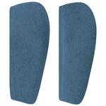 vidaXL Tête de lit avec oreilles Bleu foncé 103x23x78/88 cm Velours