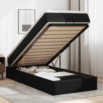 vidaXL Cadre de lit ottoman avec matelas noir 80x200 cm similicuir