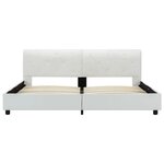 vidaXL Cadre de lit Blanc Similicuir 160x200 cm