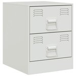 vidaXL Table de chevet blanc 34 5x39x44 cm acier