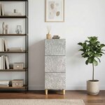 vidaXL Armoire à tiroirs Gris béton 33 x 34 5 x 90 cm