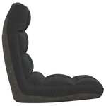 vidaXL Chaise pliable de sol Noir Tissu