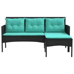 vidaXL Ensemble de canapé de jardin avec coussin 2 Pièces polyrotin