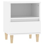 vidaXL Tables de chevet 2 Pièces Blanc 40x35x50 cm