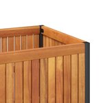 vidaXL Jardinière 110x30x27 5 cm bois massif d'acacia et acier