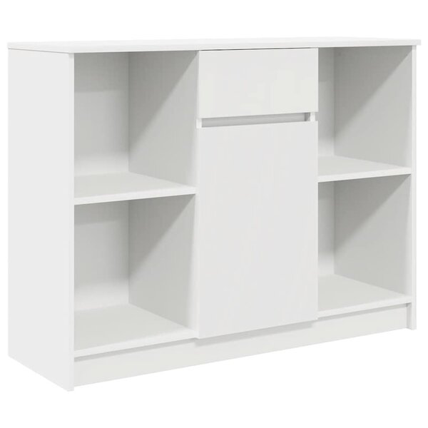 vidaXL Buffet avec tiroir blanc 101x35x76 cm bois d'ingénierie