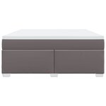 vidaXL Sommier à lattes de lit avec matelas Gris 180x200 cm Similicuir