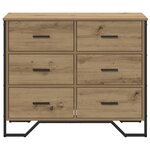 vidaXL Commode Chêne artisanal 91x35.5x74.5 cm Bois reconstitué