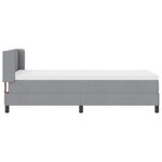 vidaXL Lit Box Spring avec matelas gris clair  90 x 200 cm  en tissu