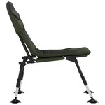 vidaXL Chaise de pêche avec pieds à boue réglables pliable vert