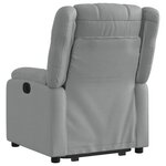 vidaXL Fauteuil inclinable électrique gris clair tissu