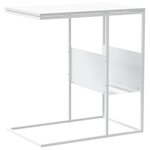 vidaXL Table d'appoint Blanc 55x36x59 5 cm Bois d'ingénierie
