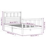 vidaXL Cadre de lit Bois solide 90x200 cm