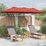 vidaXL Parasol de jardin Couleur terre cuite 370 x 197 x 239 cm