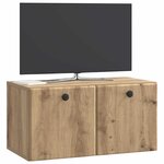vidaXL Meuble TV mural 59 5 x 31 x 30 cm Chêne artisanal