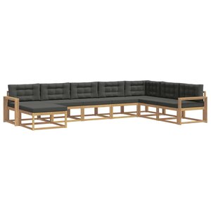 vidaXL Ensemble de canapés d'extérieur 8 pc Blanc et anthracite