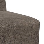 vidaXL Fauteuil avec oreiller 3 Pièces Gris foncé 55 cm Cuir suédé faux