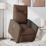 vidaXL Fauteuil inclinable Marron Tissu
