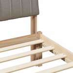 vidaXL Cadre de lit Marron et taupe 180 x 200 cm Bois massif en pin