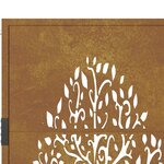 vidaXL Portail de jardin 105x80 cm acier corten conception de l'arbre