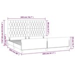 vidaXL Cadre de lit sans matelas avec tête de lit marron foncé tissu