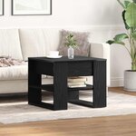 Table basse en chêne noir 55 5x55x45 cm en bois d'ingénierie