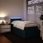 vidaXL Sommier à lattes de lit avec matelas Vert foncé 90x200 cm