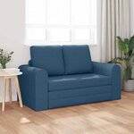 vidaXL Canapé-Lit 60cm Bleu tissu