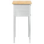 vidaXL Table console Blanc 73 x 35 x 73 cm Pin massif