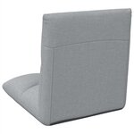 vidaXL Fauteuil de sol ajustable Gris clair Tissu