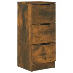vidaXL Buffet Chêne fumé 30x30x70 cm Bois d'ingénierie