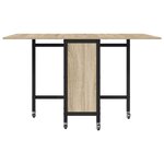 vidaXL Table à manger pliante avec roulettes 130 x 80 x 76 5 cm
