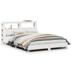 vidaXL Cadre de lit sans matelas blanc 160x200 cm bois de pin massif