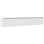 vidaXL Armoires murales 2 Pièces Blanc 100x30x35 cm Bois de pin massif