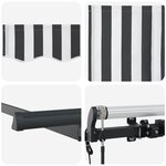 vidaXL Auvent Rétractable Anthracite et blanc 300 x 200 cm