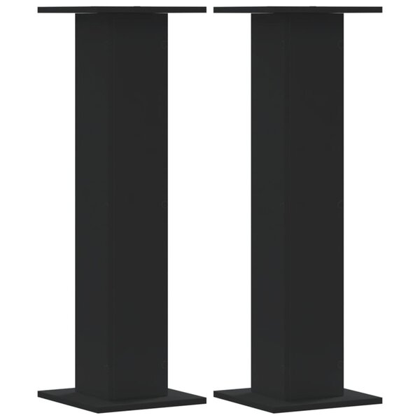 vidaXL Supports pour plantes 2 Pièces noir 30x30x95 cm bois d'ingénierie