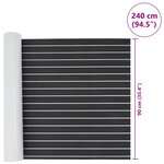 vidaXL Tapis de bateau Rayé Gris foncé et blanc 240 x 90 cm EVA