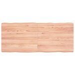 vidaXL Dessus de table bois massif traité bordure assortie