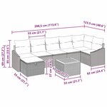 vidaXL Ensemble de canapé de jardin 8 Pièces Beige Poly rotin